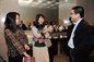Alumni catching up and re-establishign friendships