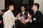 Alumni networking at the reception