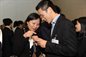 Zibo Zeng and fellow alumna at the reception