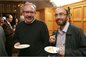 Alumni enjoying the food at the reception