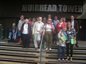 Alumni outside the Muirhead Tower