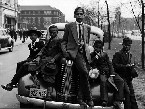'Negro boys on Easter Morning. Southside, Chicago'