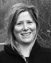 Black and white portrait of Angela Slater