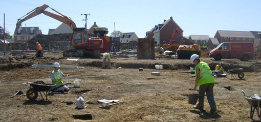 Photograph of an archaeological dig site