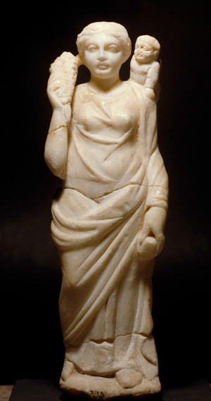Marble statuette from Syria. H 24 cm. Damascus, National Museum, inv.-no. 6028 / 13856. © akg-images / Interfoto AKG1379836.
