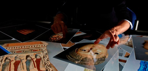 Photograph of an interactive touchtable