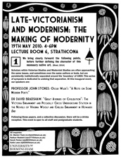 Poster for the Victorian and Modern symposium