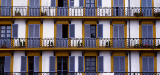 Photograph of balconies in the Basque region