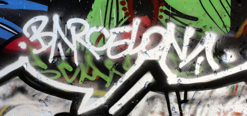 Graffiti with the word 'Barcelona'