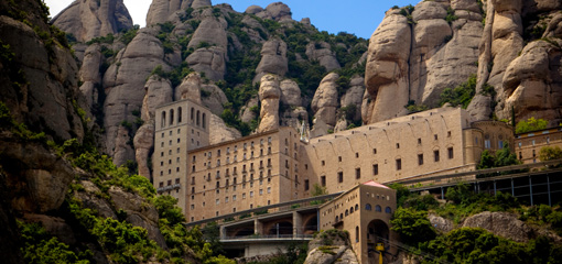 Photograph of a Catalan monastery in the mountains