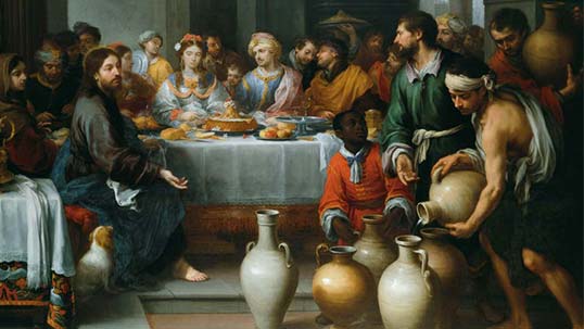 Bartolomé Esteban Murillo, The Marriage Feast at Cana, about 1672, oil on canvas, 179 x 235 cm. The Henry Barber Trust, the Barber Institute of Fine Arts, University of Birmingham.