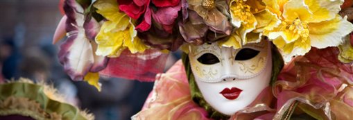 Photograph of a traditional Italian masked figure