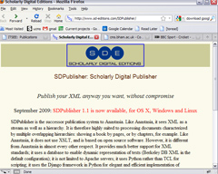Screenshot of SDPublisher software
