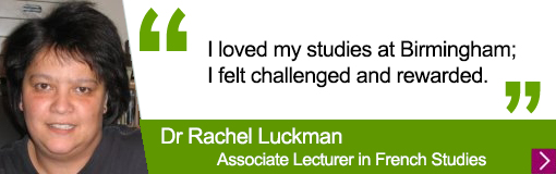Quote from Languages alumna Rachel Luckman