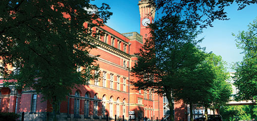 Photograph of redbrick buildings at the University of Birmingham