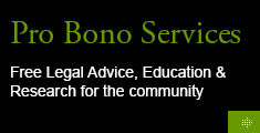 Pro Bono Services - Free Legal Advice, Education & Research for the community