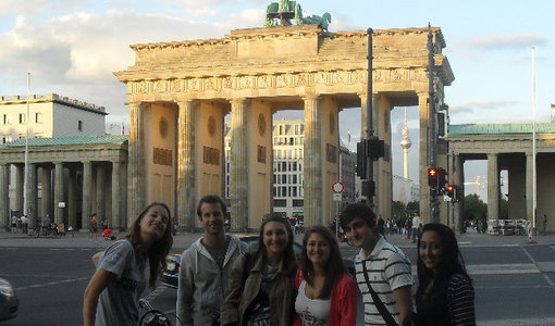 Photo of Jospeh Kamyar and Law German students in Berlin
