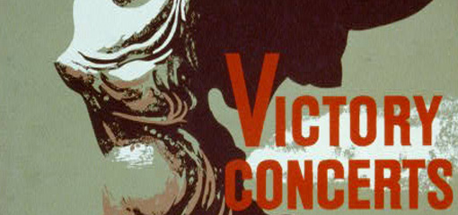 Detail from a poster advertising 'Victory concerts'