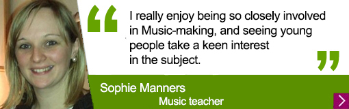 Quote from music alumna Sophie Manners