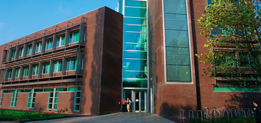 Photo of the main entrance to the ERI building