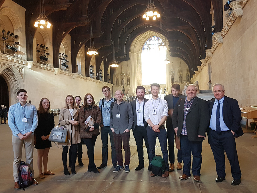 Students on a Westminster trip