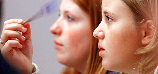 Photograph of two female undergraduate students
