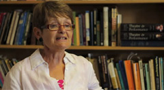 Screenshot from video interview with Kate McLuskie