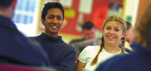 Photograph of two smiling students