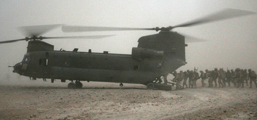 Photograph of a Chinook helicopter