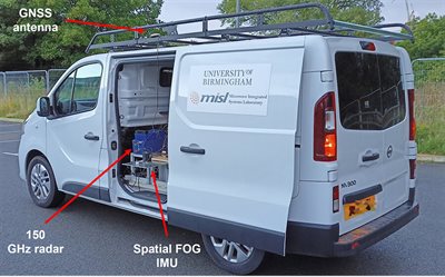 Side view of the Microwave Integrated Systems Laboratory (MISL) mobile laboratory van