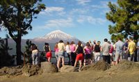 Students admiring the view on a field trip to Tenerife