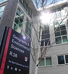 Geography building sign