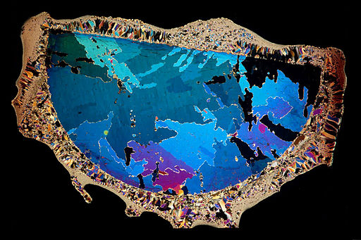 Thin section of an ice core from the Antarctic