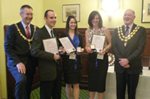 Jenny Hopkins receiving her award