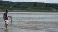 Wading in the river