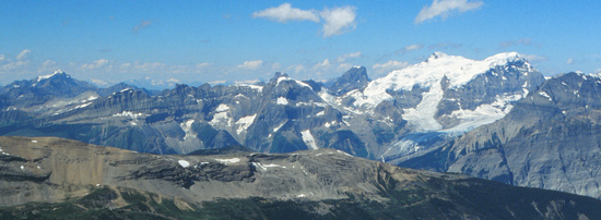 Mountain panorama from Chris Bradley's fieldwork