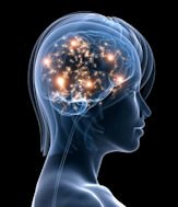 Artists impression of an active brain