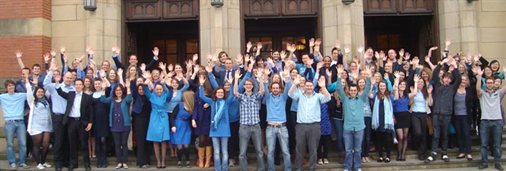 Wearing blue for Autism Day