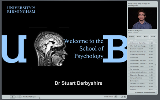 Welcome to the School of Psychology video still