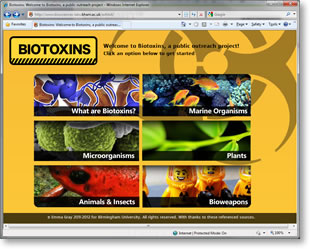 Biotoxins website homepage