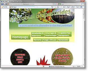 Microbial Pesticides website homepage