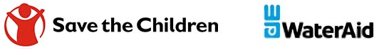 Save the Children and WaterAid logos