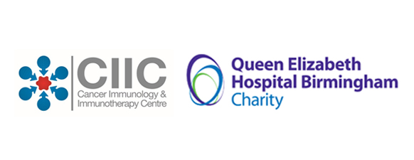 Cancer Immunology and Immunotherapy Centre logo and Queen Elizabeth Hospital Charity logo