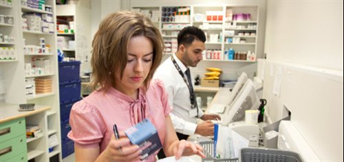 Pharmacists at work