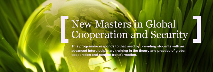 New Masters degree in Global Cooperation and Security