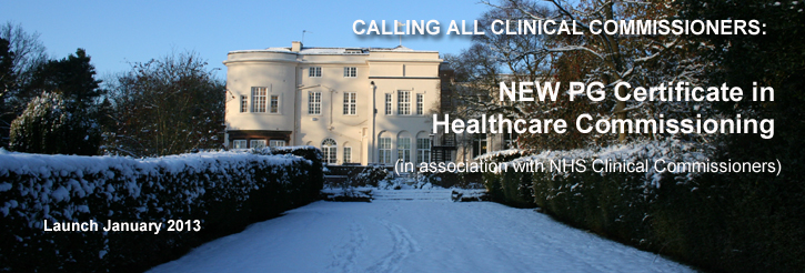 PG Certificate in Healthcare Commissioning