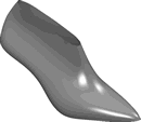 3D graphic of a shoe
