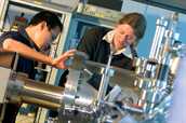 2 students with apparatus