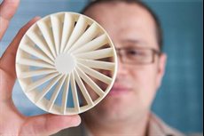 Model of a jet engine turbine