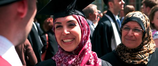 Graduating student with parent